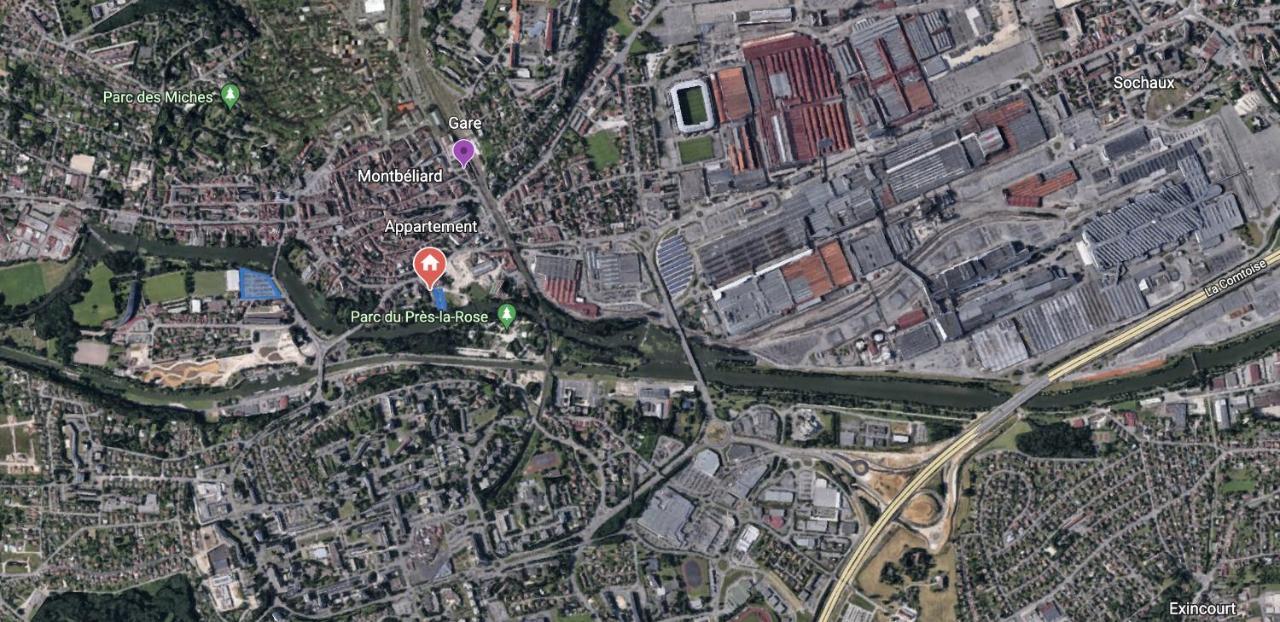 Appartement Avec Terrasse Et Parking Gratuit Accole Montbéliard Kültér fotó